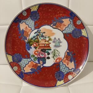 Antique 19th Century Meiji Era Japanese Imari 12" Hand Painted Charger Plate